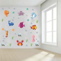 Adesivo Parede Decorativa Infantil Mundo dos Peixinhos 84 Peças Alta Qualidade Cores Vibrantes Inclu Adesivo Parede Decorativa Infantil Mundo dos Peixinhos 84 Peças Alta Qualidade Cores Vibrantes Inclu