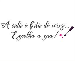 Adesivo Parede Decorativo Manicure Cores Esmalte 50x13cm Adesivo Parede Decorativo Manicure Cores Esmalte 50x13cm