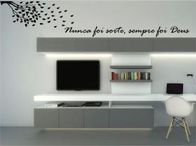 Adesivo parede decorativo nunca foi sorte 1021 (121cm x22cm)