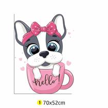 Adesivo Parede Dog Hello 70x52 quarto infantil