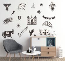 Adesivo Parede Elementos Nordeste Cultura Nordestina Cordel