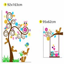 Adesivo Parede Floresta Balanço 92x163 quarto infantil Adesivo Parede Floresta Balanço 92x163 quarto infantil