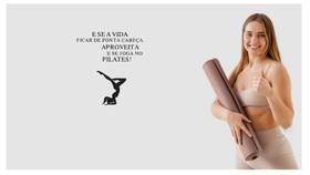 Adesivo Parede Frase Aproveita E Se Joga No Pilates Studio PRETO Adesivo Parede Frase Aproveita E Se Joga No Pilates Studio PRETO