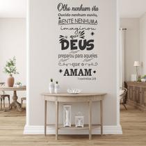Adesivo Parede Frase Biblica 1 Corintios Lettering Versículo