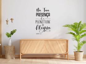 Adesivo Parede Frase Oração Na Tua Presença Há Plenitude Decoração Religiosa Bíblia Motivacional Adesivo Parede Frase Oração Na Tua Presença Há Plenitude Decoração Religiosa Bíblia Motivacional