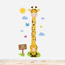 Adesivo Parede Girafa Régua Crescimento 146cm Amarelo