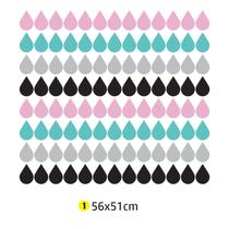 Adesivo Parede Gotas coloridas 56x51 quarto infantil sala Adesivo Parede Gotas coloridas 56x51 quarto infantil sala