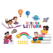Adesivo Parede Infantil Hora da Leitura Educativo Adesivo Parede Infantil Hora da Leitura Educativo