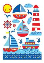 Adesivo Parede Infantil Marinheiro Adesivos Vinilico 78x50