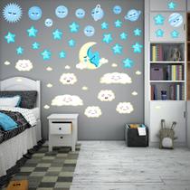 Adesivo Parede Lua Estrelas Planetas Nuvem Universo Infantil Adesivo Parede Lua Estrelas Planetas Nuvem Universo Infantil