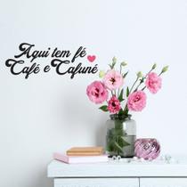 Adesivo Parede Quarto Fé, Café e Cafuné Adesivo Parede Quarto Fé, Café e Cafuné