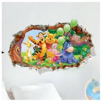 Adesivo parede quarto infantil ursinho pooh 50 cm x 70 cm