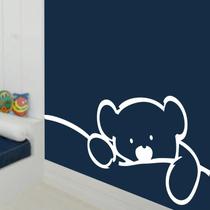 Adesivo Parede Urso Deitado Branco
