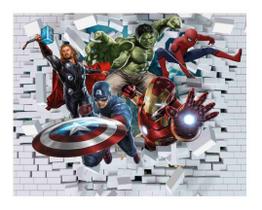 Adesivo Parede Vingadores Avengers 9,5m² - Central Do Adesivo
