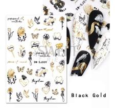 Adesivo Película De Unhas Gringa 3d Ouro Manicure