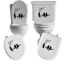 Adesivo pena e passsaros vaso sanitário privada caixa acoplada descarga azulejo box vidro superficie