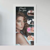 Adesivo Personalizado Porta Vidro Cabeleireiro Salão Beleza Estética