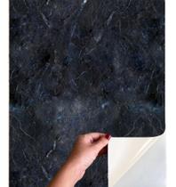 Adesivo Piso Autocolante Lavável Chão Marmore Preto Textura