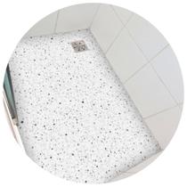 Adesivo piso box granilite Terrazzo cinza antiderrapante - 1,20 x 0,80 metros