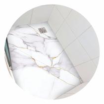 Adesivo piso box Mármore Calacata Gold antiderrapante - 1,20 x 0,80 metros
