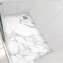 Adesivo Piso Box Mármore Calacata Gold Antiderrapante