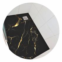 Adesivo piso box Mármore Preto Gold antiderrapante - 1,20 x 0,80 metros