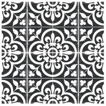 Adesivo Piso Colacomigo Ladrilho Branco Preto Antiderrapante