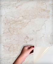 Adesivo Piso Lavável Chão Marmore Bege Pantone Com Relevo 2m