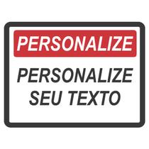 Adesivo Placa Aviso Ambiente Sinalização Personalizada 20x15