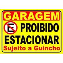 Adesivo placa aviso sinalização atenção nao estacione 15x21 cm ou 21x30cm amarela auto colante ambie