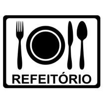 Adesivo Placa Indicação Sinalização Setor Refeitório 20x15cm