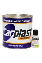 Adesivo Plastico Cinza 1kg + Catalisador Carplast - MAXI RUBBER
