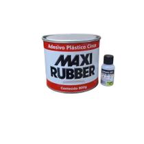 Adesivo Plástico Cinza 800g Maxi Rubber + Catalizador 9g