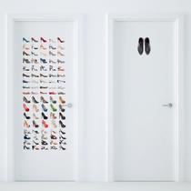 Adesivo Porta Banheiro Ele & Ela Sapatos