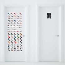 Adesivo Porta Banheiro Ele & Ela Sapatos