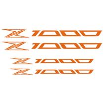Adesivo Premium De Roda Moto Interno Kawasaki Z1000 Laranja