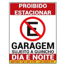 Adesivo Proibido Estacionar Garagem Dia Noite Guincho