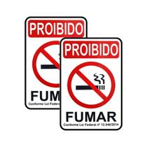 Adesivo Proibido Fumar em Vinil Alta Qualidade 1 Unidade 20x15cm Adesivo Proibido Fumar em Vinil Alta Qualidade 1 Unidade 20x15cm