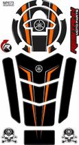 Adesivo Protetor 3d Tanque E Bocal Moto Yamaha Mt 03 Laranja