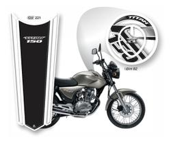 Adesivo Protetor De Bocal E Gravata Q Silver Cg160 Titan/fan