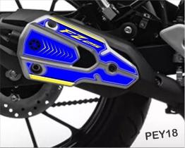 Adesivo Protetor De Escapamento Resinado Yamaha Fz 25 Pey18 Adesivo Protetor De Escapamento Resinado Yamaha Fz 25 Pey18