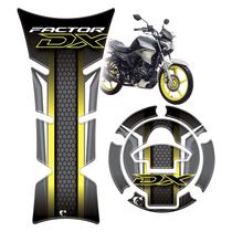 Adesivo Protetor de Tanque e Bocal Resinado Factor 150 DX 2025 Amarelo