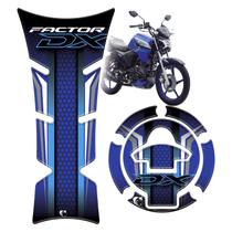 Adesivo Protetor de Tanque e Bocal Resinado Factor 150 DX 2025 Azul