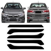 Adesivo Protetor Para-choque Carro Bumper Grande Preto 5 Pçs