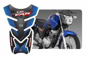 Adesivo Protetor Tanque Resinado Cg Fan Azul