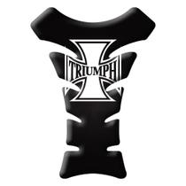 Adesivo Protetor Tanque Triumph Logo Resinado 3D 18x13cm