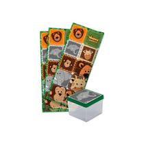 Adesivo Quadrado Decorativos Safari Aniversário 30Un