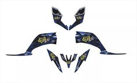 Adesivo Quadriciclo Compatível Yamaha Raptor 250 Azul 0,60mm