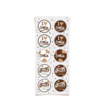 Adesivo Redondo Cookies - 30 unidades - Cromus - Rizzo