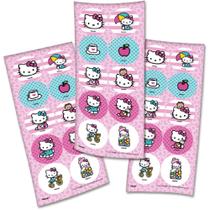 Adesivo Redondo Festa Hello Kitty 4x4 cm 30 Unidades Festcolor - Produto Licenciado Adesivo Redondo Festa Hello Kitty 4x4 cm 30 Unidades Festcolor - Produto Licenciado